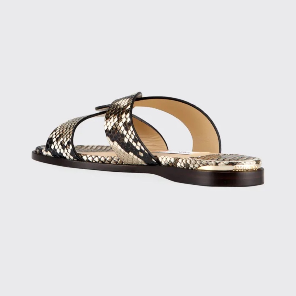 Brand new JIMMY CHOO
Atia Snake-Print Flat Slide Sandals - Picture 3 of 6